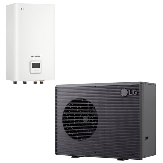 LG Luft-/Wasser-Wärmepumpe THERMA V R290 Monoblock 12kW - HM123HF.UB60 mit Hydrobox