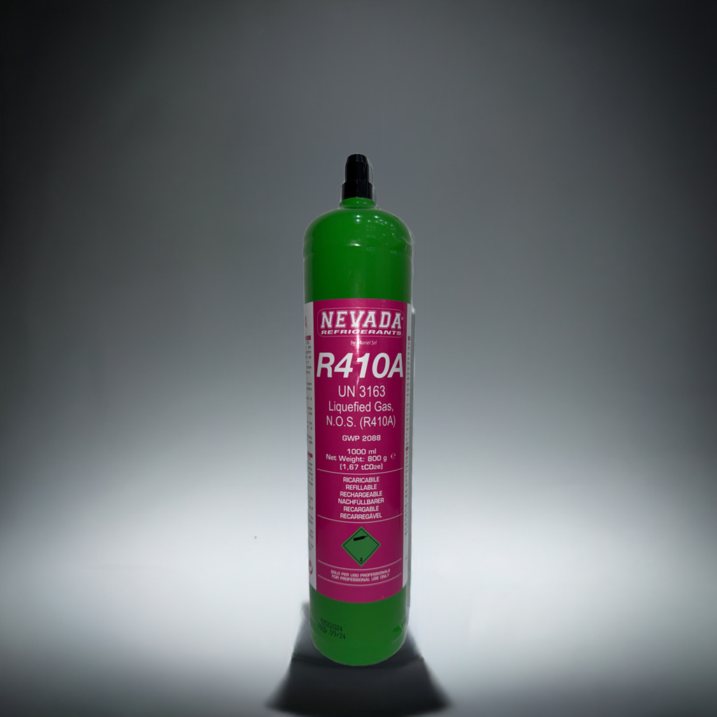 Refrigerant R32 780g with filling hose &amp; pressure gauge, for air conditioning &amp; heat pump
